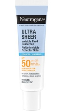 Neutrogena Ultra Sheer Invisible Fluid Hydration SPF50 Αντηλιακό Προσώπου 50ml για Κανονική έως Ξηρή Επιδερμίδα