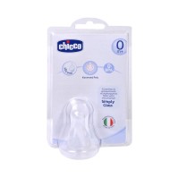 Chicco Simply Glass Θηλή Σιλικόνης, Κανονική Ροή 0m+