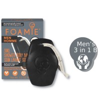 Foamie What A Man, Ανδρικό Αφρόλουτρο Σε Μορφή Μπάρας  3 Σε 1 Με Ενεργό Άνθρακα Για Πρόσωπο, Σώμα & Μαλλιά, 90gr