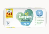 Pampers Harmonie Aqua Μωρομάντηλα 144τμχ (2+1 Δώρο) 99% Νερό – Χωρίς Άρωμα