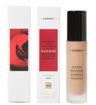 Korres Wild Rose Brightening Foundation SPF15 Άγριο Τριαντάφυλλο WRF3 για Φυσική Κάλυψη, 30ml