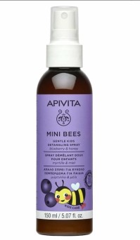 APIVITA Mini Bees Kids Detangling Spray, Απαλό Σπρέι για Εύκολο Ξεμπέρδεμα για Παιδιά - 150ml