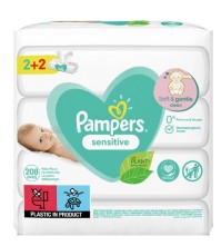 Pampers PROMO Baby Wipes Sensitive - 4x52 2+2 Δώρο