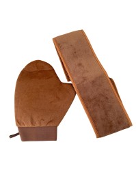 Self-Tanning Set για Λοσιόν, Αυτομαύρισμα & Μασάζ – Γάντι + Ιμάντας 2τμχ