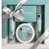 Bodyfarm Donkey Milk Gift Set-Αφρόλουτρο 50ml-Κρέμα Σώματος 50ml-Σαμπουάν 50ml-Σαπούνι