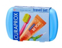 Curaprox Travel Set (Γαλάζιο )Στοματικής Υγιεινής για Ταξίδι
