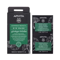 Apivita Ginkgo Biloba Eye Mask, Μάσκα Ματιών Για Μαύρους Κύκλους & Για Την Κούραση, 2 x 2ml