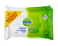 Dettol Αντιβακτηριδιακά Υγρά Μαντηλάκια Χεριών 3 x 15τμχ