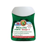 Mollers Forte Omega 3 Ιχθυέλαιο + Μουρουνέλαιο D3 60 Κάψουλες