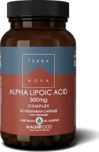 TerraNova Alpha Lipoic Acid 300mg Συμπλήρωμα Διατροφής με Α-Λιποικό Οξύ 50 Κάψουλες
