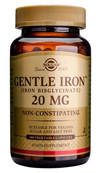 Solgar Gentle Iron 20mg Συμπλήρωμα Διατροφής Σιδήρου, 180 Φυτικές Κάψουλες