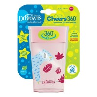 Dr. Browns Παιδικό Ποτηράκι Cheers 360°  από Πλαστικό (TC01093) Σε Χρώμα Ροζ Για 9+ Μηνών 300ml