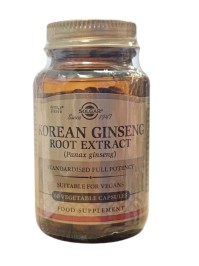 Solgar Korean Ginseng Root Extract Συμπλήρωμα Διατροφής με Εκχύλισμα Κορεάτικου Τζίνσενγκ, 60 Φυτικές Κάψουλες