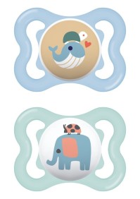 Mam Air Ορθοδοντική Πιπίλα Σιλικόνης με Θηλή Skinsoft  120SBc για 2-6 μηνών Μπλε-Γαλάζιο, 2τμχ