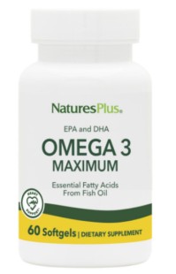 Natures Plus EPA & DHA Omega 3 Maximum Συμπλήρωμα Διατροφής με Ιχθυέλαιο για τη Φυσιολογική Λειτουργία της Καρδιάς & του Εγκεφάλου 60 Softgels