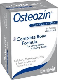 Health Aid Osteozin Συμπλήρωμα Διατροφής με Ασβέστιο, Μαγνήσιο, Ψευδάργυρο, Βιταμίνες D3 & K2 για Δυνατά Οστά 90 Ταμπλέτες