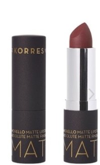 Korres Morello Matte Lipstick Κραγιόν Νο 55 Burgundy Leather Μatte 3.5gr