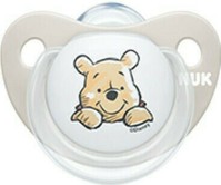 Nuk Ορθοδοντική Πιπίλα Σιλικόνης για 0-6 μηνών Trendline Winnie με Θήκη Γκρι* 1τμχ