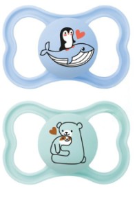 Mam Supreme Πιπίλα Σιλικόνης με Θηλή Skinsoft 245SB για 6-16 μηνών Μπλε, 2τμχ