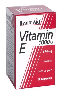Health Aid  Vitamin E 1000iu Συμπλήρωμα Διατροφής με Βιταμίνη Ε για Ενδυνάμωση & Αντιοξειδωτική Δράση 30 Κάψουλες