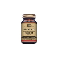 Solgar Vitamin D3 1000IU Συμπλήρωμα Διατροφής Βιταμίνης D, 100 Μαλακές Κάψουλες