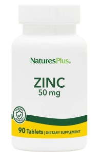 Natures Plus Zinc 50mg Συμπλήρωμα Διατροφής Ψευδάργυρου 90 Ταμπλέτες