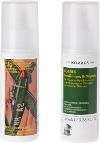 Korres Insect Rpellent Εντομοαπωθητικό Σπρέι Ευκάλυπτος Μύρτιλο Προστασία έως 5 Ώρες ενάντια στις Σκνίπες & στα Κουνούπια Συμπεριλαμβανομένου του Κουνουπιού Τίγρης, Κατάλληλο για Νήπια άνω των 2 ετών 100ml