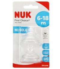 Nuk First Choice+ Θηλές Σιλικόνης 2 τμχ 6-18 Μηνών Medium
