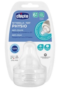 Chicco Physio Θηλές από Σιλικόνη Ροής Φαγητού για 6+ μηνών 2τμχ