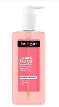 Neutrogena Clear & Radiant Gel Καθαρισμού Προσώπου με Βιταμίνη C & Ροζ Γκρέιπφρουτ 200ml
