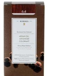 Korres Argan Oil Advanced Colorant Βαφή Μαλλιών 6.4 Ξανθό Σκούρο Χάλκινο 50ml
