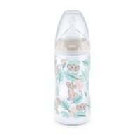 Nuk First Choice+ Disney Baby (10.741.764) Μπιμπερό Πλαστικό με Θηλή Σιλικόνης Μ & Ένδειξη Θερμοκρασίας 6-18m, 300ml Lion King