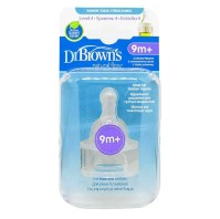 Dr. Browns Options Θηλές Σιλικόνης για Μπιμπερό με Στενό Λαιμό 9m+, 313,  2τεμ