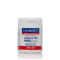 Lamberts Vitamin D3 4000IU – Για την Υγεία Οστών, Δοντιών και δυνατό Ανοσοποιητικό (100μg) 120 κάψουλες