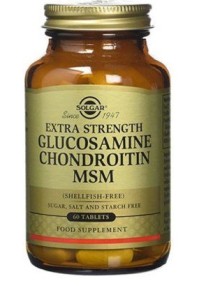 Solgar Extra Strength Glucosamine Chondroitin MSM Συμπλήρωμα Διατροφής Για Χόνδρους Και Αρθρώσεις, 60 ταμπλέτες