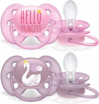 Philips Avent Ορθοδοντικές Πιπίλες Σιλικόνης για 6-18 μηνών με Θήκη Hello Princess Ροζ 2τμχ