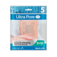 Medrull Ultra Pore Adhesive Wound Dressing Αυτοκόλλητη, Αδιάβροχη Γάζα 9*10cm, 5τμχ