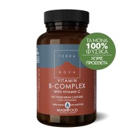Terranova Vitamin B-Complex with Vitamin C Καινοτόμος Σύνθεση Βιταμινών του Συμπλέγματος Β για Μέγιστη Απορρόφηση, 100 caps