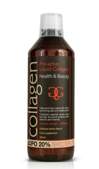 Collagen Pro Active Liquid Υγρό Πόσιμο Κολλαγόνο με γεύση Φράουλα, 600 ml (+20% Δωρεάν Προϊόν)