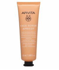 Apivita Face Scrub Apricot, Gel Ήπιας Απολέπισης με Λεπτούς Κόκκους από Κουκούτσια Βερύκοκου 50ml