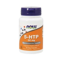 NOW 5-HTP 50mg Συμπλήρωμα κατά της Κατάθλιψης 30 Φυτικές Κάψουλες