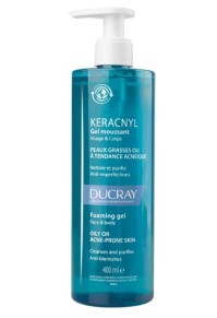 Ducray Keracnyl Foaming Gel for Face & Body Αφρίζον Ζελ Καθαρισμού για Δέρμα με Τάση Ακμής για Πρόσωπο & Σώμα, 400ml