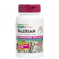Natures Plus Herbal Actives Valerian 600 mg Extended Release Συμπλήρωμα Ενίσχυσης του Ύπνου 30 Ταμπλέτες
