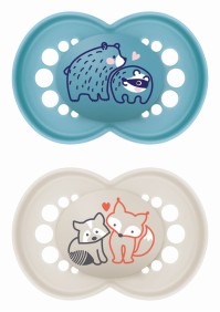 Mam Original Πιπίλα Σιλικόνης με Θηλή Skinsoft 250SB για 16+ μηνών Μπλε, 2τμχ