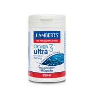 Lamberts Omega 3 Ultra Pure Fish Oil 1300mg Συμπλήρωμα Διατροφής Ω3 Λιπαρών Οξέων 60 Κάψουλες