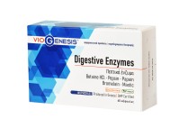 VioGenesis Digestive Enzymes Φόρμουλα πεπτικών ενζύμων με Βεταΐνη, Πεψίνη, Παπαΐνη, Βρομελίνη και Μαστίχα 60 caps