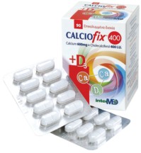 Intermed Calciofix 400 Συμπλήρωμα Διατροφής Ασβεστίου & Βιταμίνης D3, 90 tabs