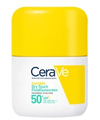 CeraVe Invisible Dry Touch Fluid Sunscreen SPF50+ Αντηλιακό Προσώπου για Κανονική & Λιπαρή Επιδερμίδα 50ml