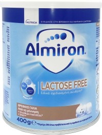 Nutricia Almiron Free Lactose Ειδικό Γάλα για Βρέφη Από Τη Γέννηση με Δυσανεξία Στη Λακτόζη 400gr