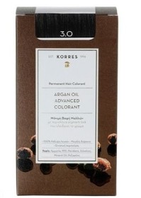 Korres Argan Oil Advanced Colorant Βαφή Μαλλιών 3.0 Καστανό Σκούρο 50ml